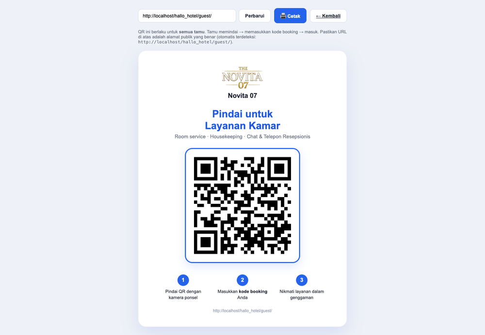 Admin (Administrator) · Cetak QR Tamu